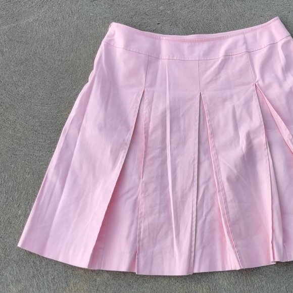 Vintage New Talbot's Pink Pleated Fully Lined Stretch Skirt 14 - Picture 2 of 4